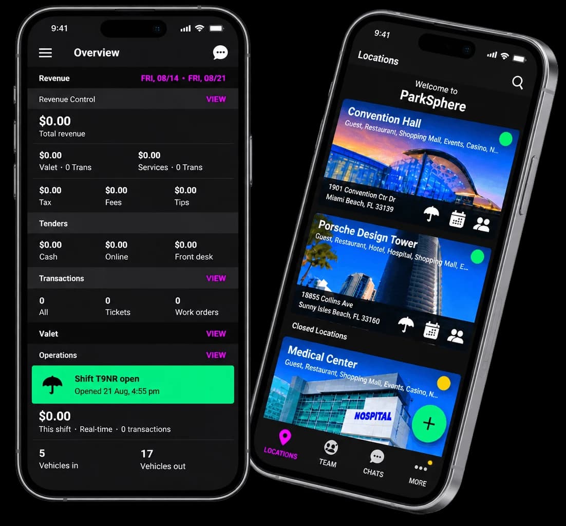 Summon Ionic and Capacitor digital valet app screens