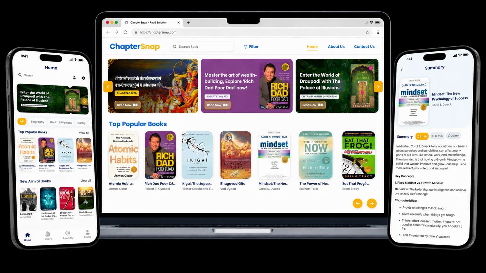 ChapterSnap book summary app