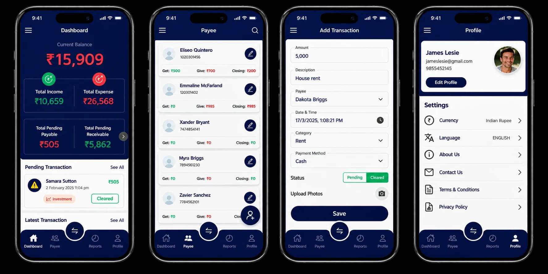 Hisab personal finance tracker app