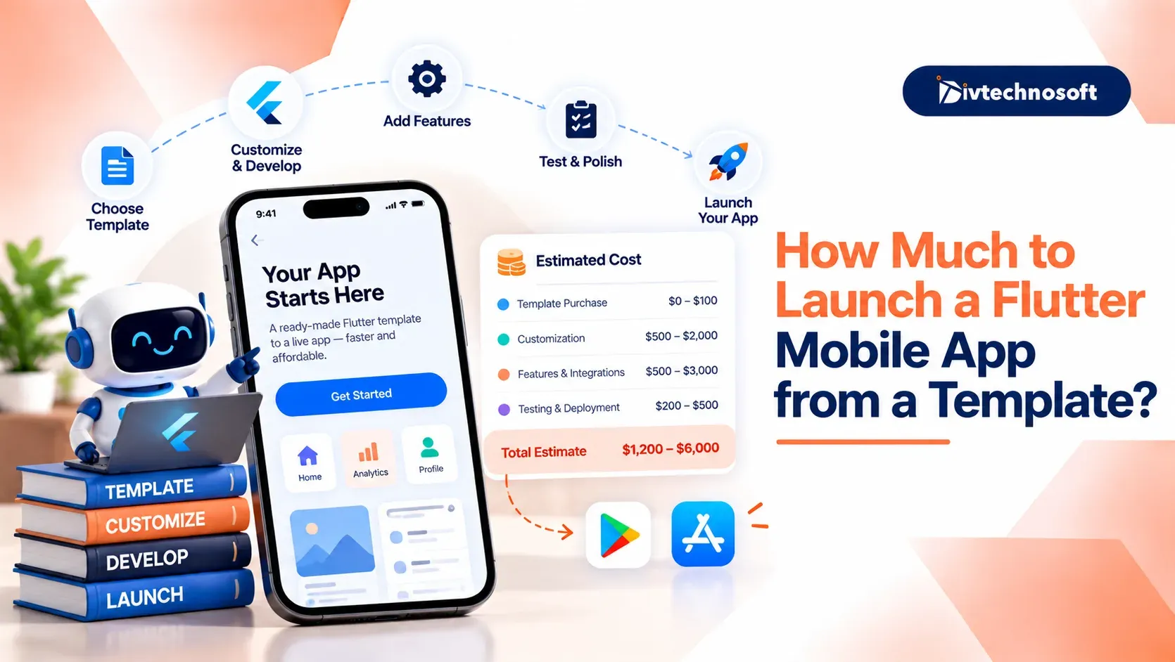 How Much to Launch a Flutter Mobile App from a Template?